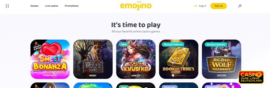 Casino-Spiele im Emojino Casino